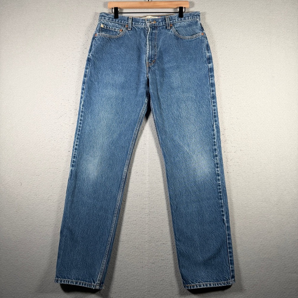 Vintage Levis 505 Regular Fit Mens Blue Straight Leg Denim Jeans W36 L34 Y2K